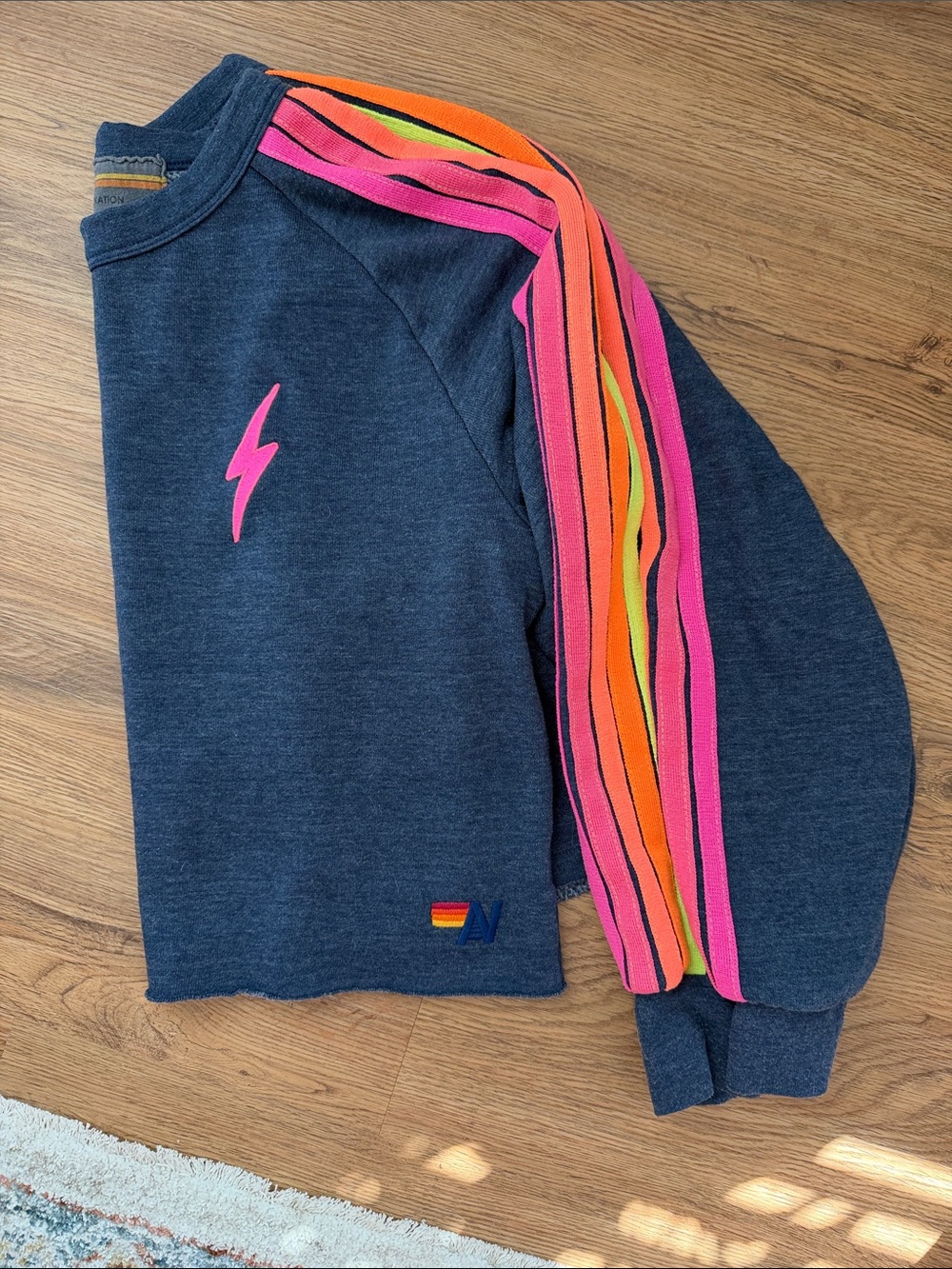 Aviator Nation Cropped Classic Crewneck Sweatshirt